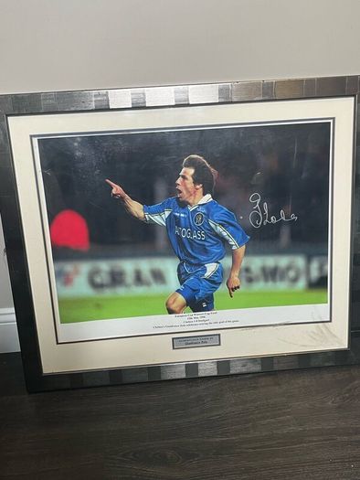 Signed Gianfranco Zola Picture Frame