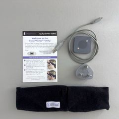 SleepPhones Effortless - Midnight Black (Fleece Fabric) / Medium + UK USB Wall Plug