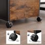 _2 Drawer Filing Cabinet Mobile Office Cabinet with Wheels Image 5