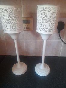 2  X tall Moroccan style tea light / candle holders