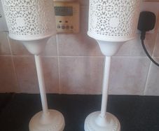2  X tall Moroccan style tea light / candle holders