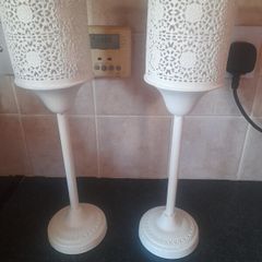 2  X tall Moroccan style tea light / candle holders