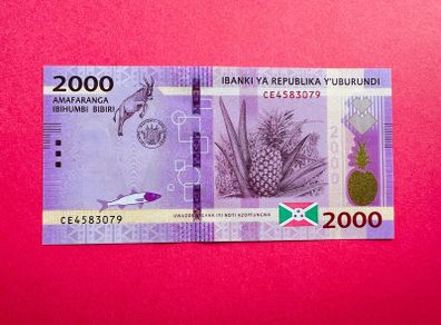 Burundi  2000 Francs. 2018 . Pick. 52b  ( Uncirculated )