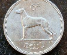 Fantastic Ireland 1966 Six Pence 6d coin