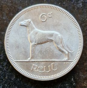 Fantastic Ireland 1966 Six Pence 6d coin
