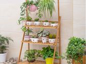 100cm 3 Tier Foldable Bamboo Flower Pot Plants Display Shelf Planter Organizer for Outdoor Indoor