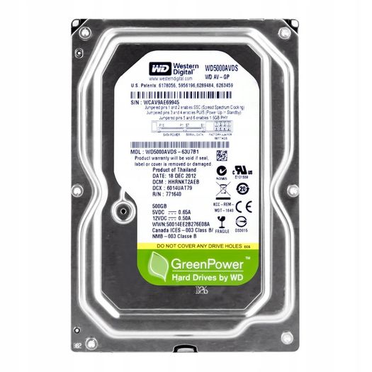 Wd 500 Gb 3.5 Wd5000avds