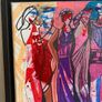 Original Abstract Painting Original Art Of Group of Girls female friends or models irish  Art Image 7