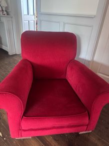 red arm chair