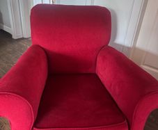 red arm chair