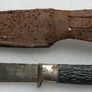 Vintage Hunting Knife with Sheath Image 5