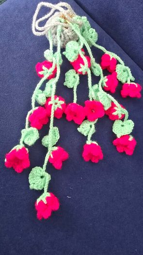 Handmade Crochet Hanging Flower Pot