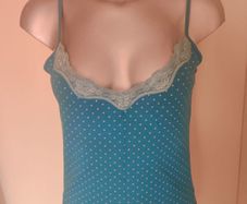Blue polka dot Secret Possessions cami top size UK16 EU44 Postage included