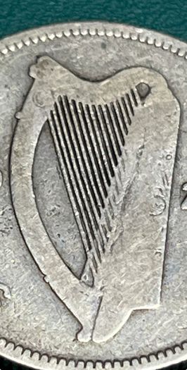 1928 Irish Free State Shilling & Farthing High-Grade EF/AU Rare Detail