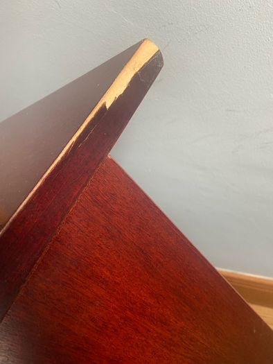 Large, very solid desk with side desk, lockable pedestal on wheels and lockable cabinet