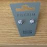 Pilgrim jewelry floral lilac costume silver plated earrings Image 4