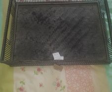 Paul costelloe  New with tags large black  wicker tray