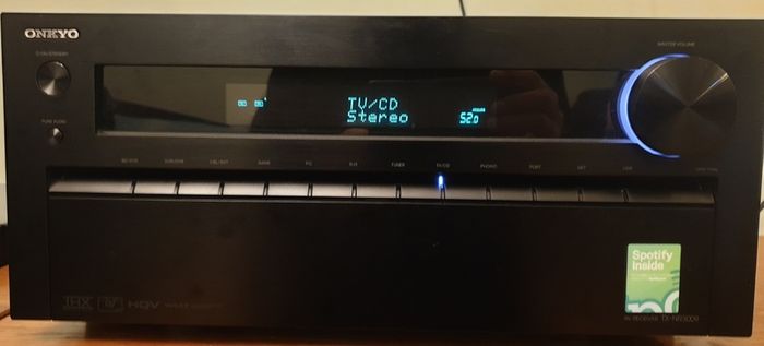 Onkyo TX-NR3009 With Onkyo speakers and speakers stands
