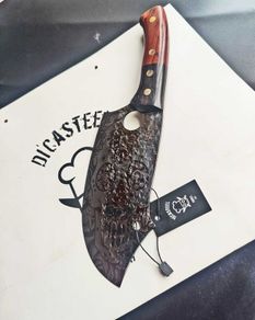 Forged Cleaver Knife with Skull Engraving The Ultimate Blend of Power