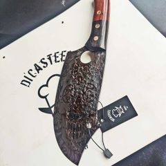Forged Cleaver Knife with Skull Engraving The Ultimate Blend of Power