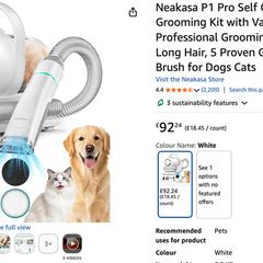 Neakasa Dog Cat Grooming Kit with Vacuum Suction