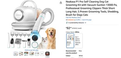 Neakasa Dog Cat Grooming Kit with Vacuum Suction