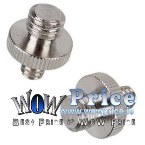 1013 1/4 to 3/8 Double Male Threaded Screw Convert Adapter for Tripod
