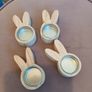 4 x Easter bunny wooden t light holders Image 3