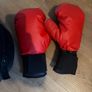 Smyths boxing bag stand and gloves Image 3