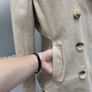 Marks and Spencer Per Una Beige Linen & Cotton Blazer Jacket Double Breast Image 2