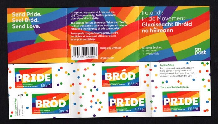 2021 Ireland Irish Pride Movement Commemorative Stamp Booklet Mint Never Hinged (MNH)