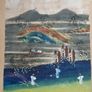 Japanese woodblock Pictures diptych featuring a landscape scene in the style of Edo-period ukiyo-e artists Image 3