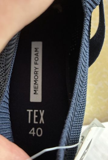Brand-new Ladies Navy Memory Foam Casual Sneakers from Tex