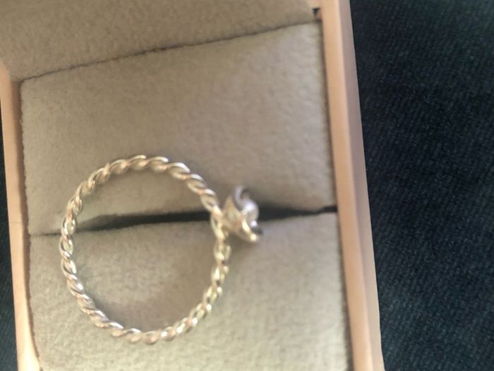 Sterling silver HHN designer pearl ring