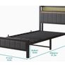 Single Bed Frames with Storage Headboard and Charg Image 9
