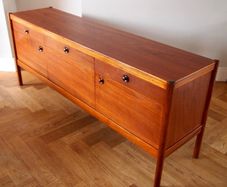 Mid Century Uniflex Teak Sideboard Gunther Hoffstead 1960s Vintage Retro