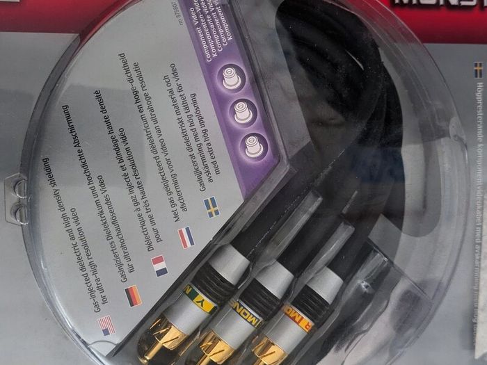 Monster Video 3 Cables x 2 Unopened