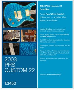 PRS Custom 22 -2003 -Brazilian