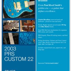 PRS Custom 22 -2003 -Brazilian