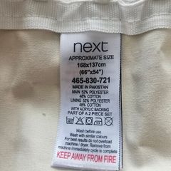 Next 168 x 137cm Blackout pencil pleat curtains