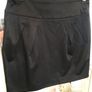 Miss Self ridge Black Satin Mini Skirt size 8 Image 2