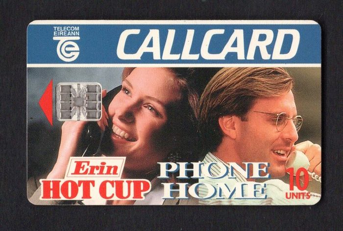 1995 Ireland 10 Unit Erin Hot Cup soups range (Gemplus GEM1) Call Card Used. Telecom Eireann card number 1106.