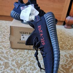 Yeezys black and red