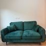 Green velvet sofa Image 2