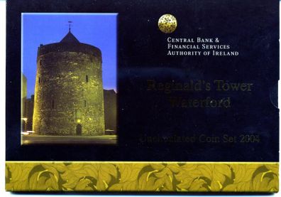 2004 Ireland Central Bank Uncirculated Coin Set with image of Reginald's Tower Waterford. Ideal Birthday Gift.