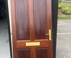 Solid Hardwood Front Door  with Lock & 2 keys