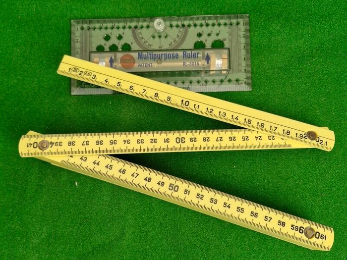 2 Meter Fiberglass Folding Ruler + Multipurpose  Ruler