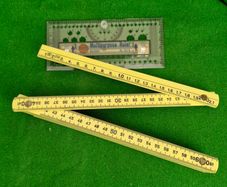 2 Meter Fiberglass Folding Ruler + Multipurpose  Ruler