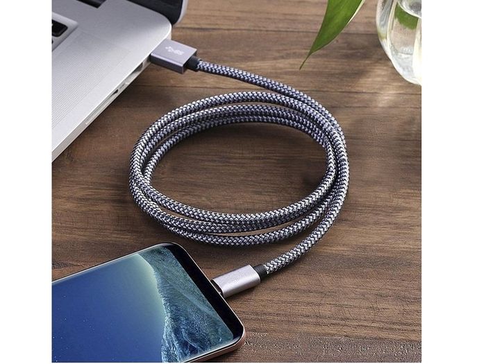 New 3m Premium Long Nylon Type C USB Fast Quick Charge 3.0 2A Cable Lead #902