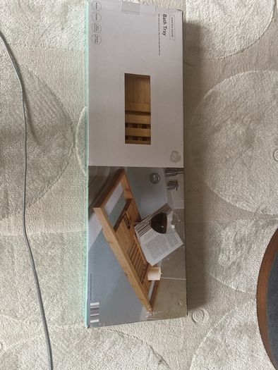 Wooden bath tray